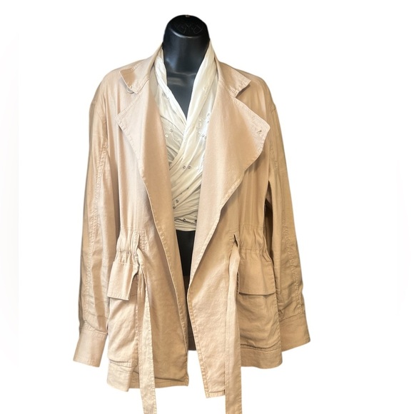 VINCE Drapey Linen-blend Jacket Vo78891254 Sz XS - Picture 1 of 5